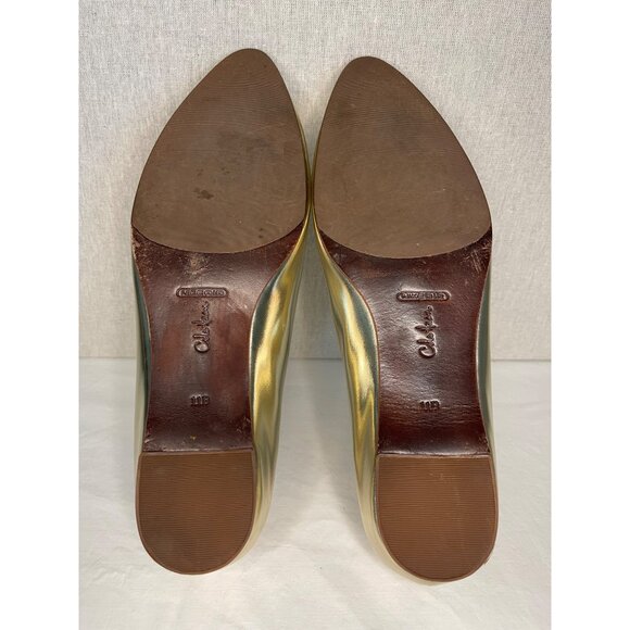 Cole Haan Womens Gold Leather Flats Size 11 - Picture 6 of 9